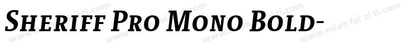 Sheriff Pro Mono Bold字体转换